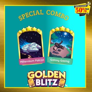 Stickers 5-sterren - Monopoly Golden Blitz - COMBO - Millennium falcon & Galaxy Gazing
