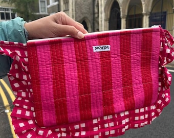 Waterproof Cotton Quilted Wash Bag | Block Printed | Makeup Bag | Waterproof | Toiletry Bag | Cosmetic Bag | Christmas gifts | Travel bag