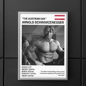Arnold Schwarzenegger Physical Print, Arnold Schwarzenegger Poster, Arnold Schwarzenegger Bodybuilding, Arnold Schwarzenegger Gift