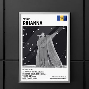 Rihanna Physical Print, Rihanna Poster, Rihanna Digital Print, Rihanna Singer, Rihanna Art, Rihanna Gift, Rihanna Photo