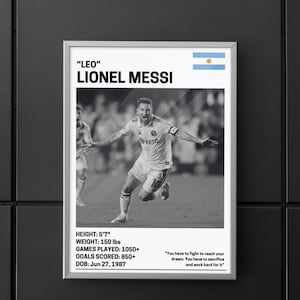 Lionel Messi fysieke print, Lionel Messi poster, Lionel Messi voetbal, Lionel Messi voetbal, Lionel Messi kunst aan de muur, Lionel Messi foto