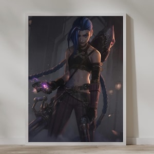 Poster di Arcane Jinx e Ekko innamorati, forse in un&#39;altra vita, stampe digitali, modernart, cosmicart,