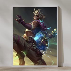Arcane Poster, Arcane Wall Art, Ekko Poster, League of Legends Art, Arcane Poster, Arcane Ekko Print, Digital Prints
