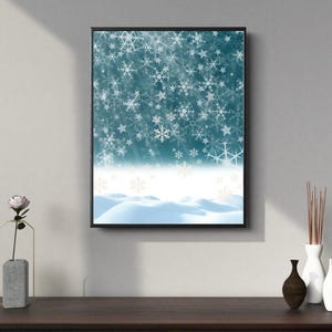 Snow Crystal Poster, Digital Poster, Printable,Digital Prints, Gift Posters, Wall Panel Pictures, Table Pictures, Digital Poster, New Year