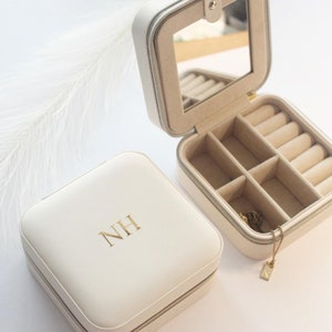 Luxury Personalised Travel Jewellery Box | Bridesmaids Proposal | Birthday Gift | Gifts For Her | Jewellery Storage | Custom Jewellery Box