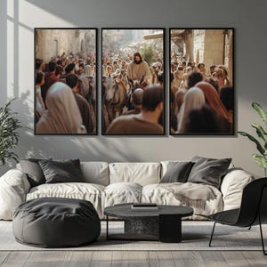 Jesus Kunst Digitaler Download - Jesus Triumphaler Einzug in Jerusalem