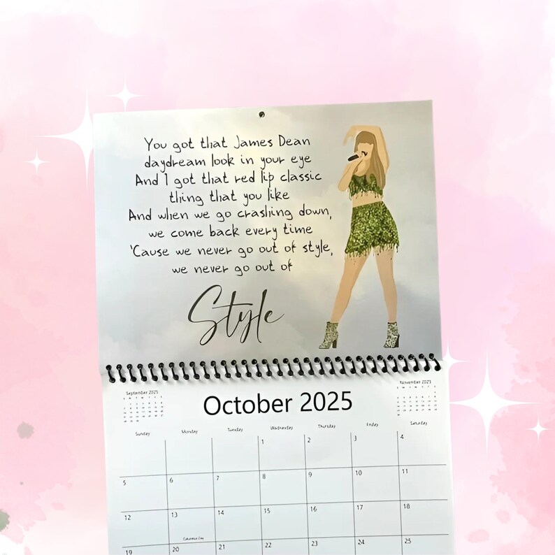 Taylor Swift Calendar 2025 A 2025 Calendar Calendar, Swiftie, 2025