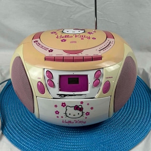 Hello Kitty KT2028A CD Boombox AM FM Portable Cassette Radio
