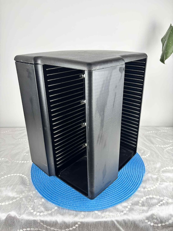 90's ポストモダン CDラック CDタワー ブラック ヴィンテージ 90's ポストモダン CDラック CDタワー ブラック ヴィンテージ