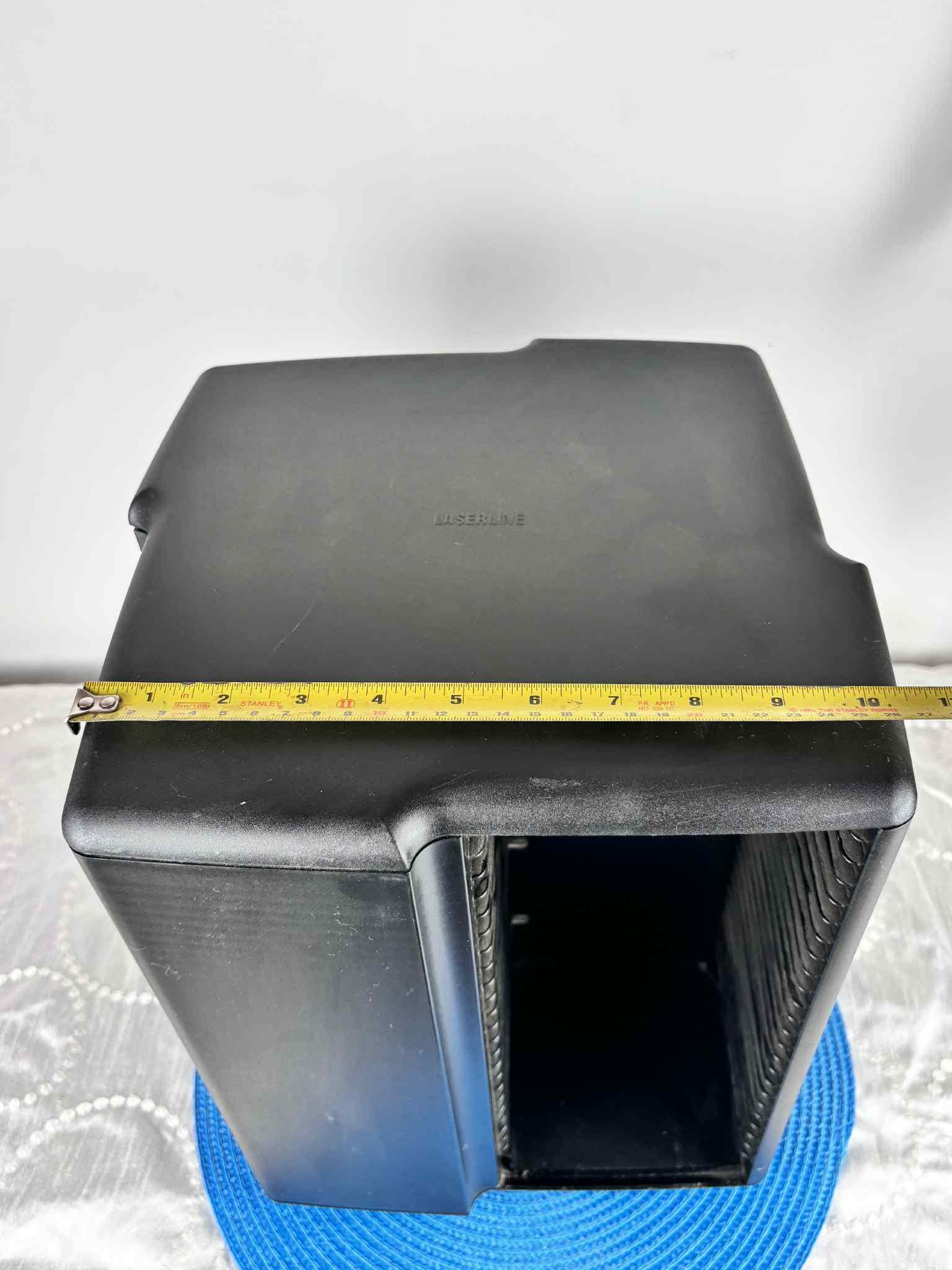 Vintage Laserline Spinning CD Tower Black Plastic Media Storage