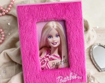 Set of 2 Vintage Barbie Placemats 2000 Mattel Pink Floral Retro