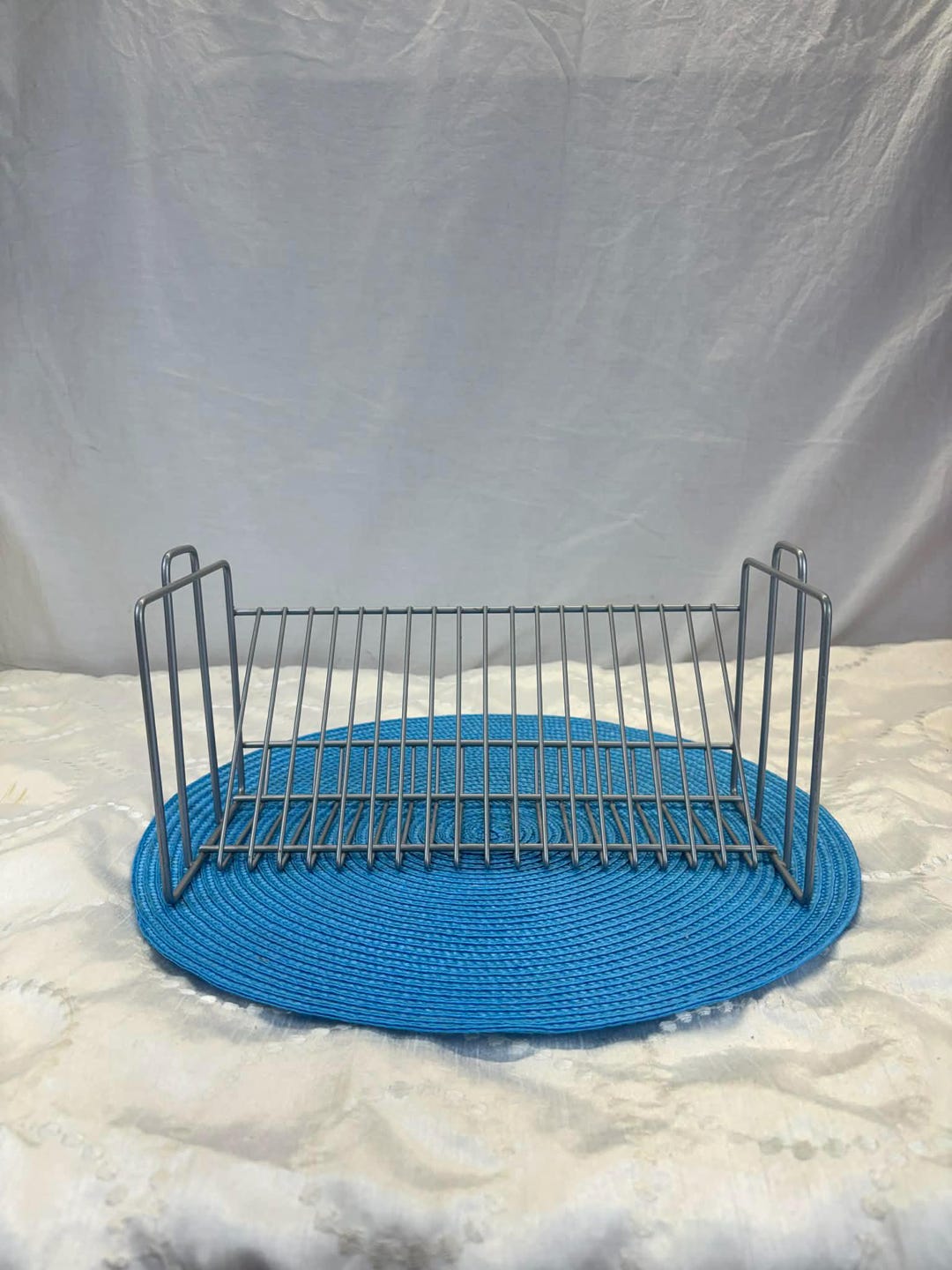 2000s Style Rack Vintage Grey Metal CD Rack With a 20-disc Capacity, Retro 2000s Music ...