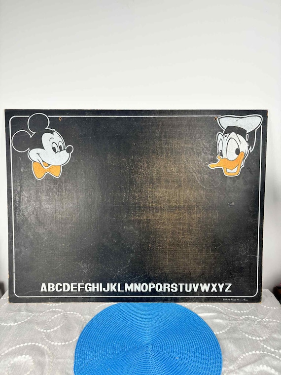 ディズニー　 アートボード　黒板 昭和レトロ ヴィンテージ ディズニー ミッキーマウス ドナルドダック 黒板