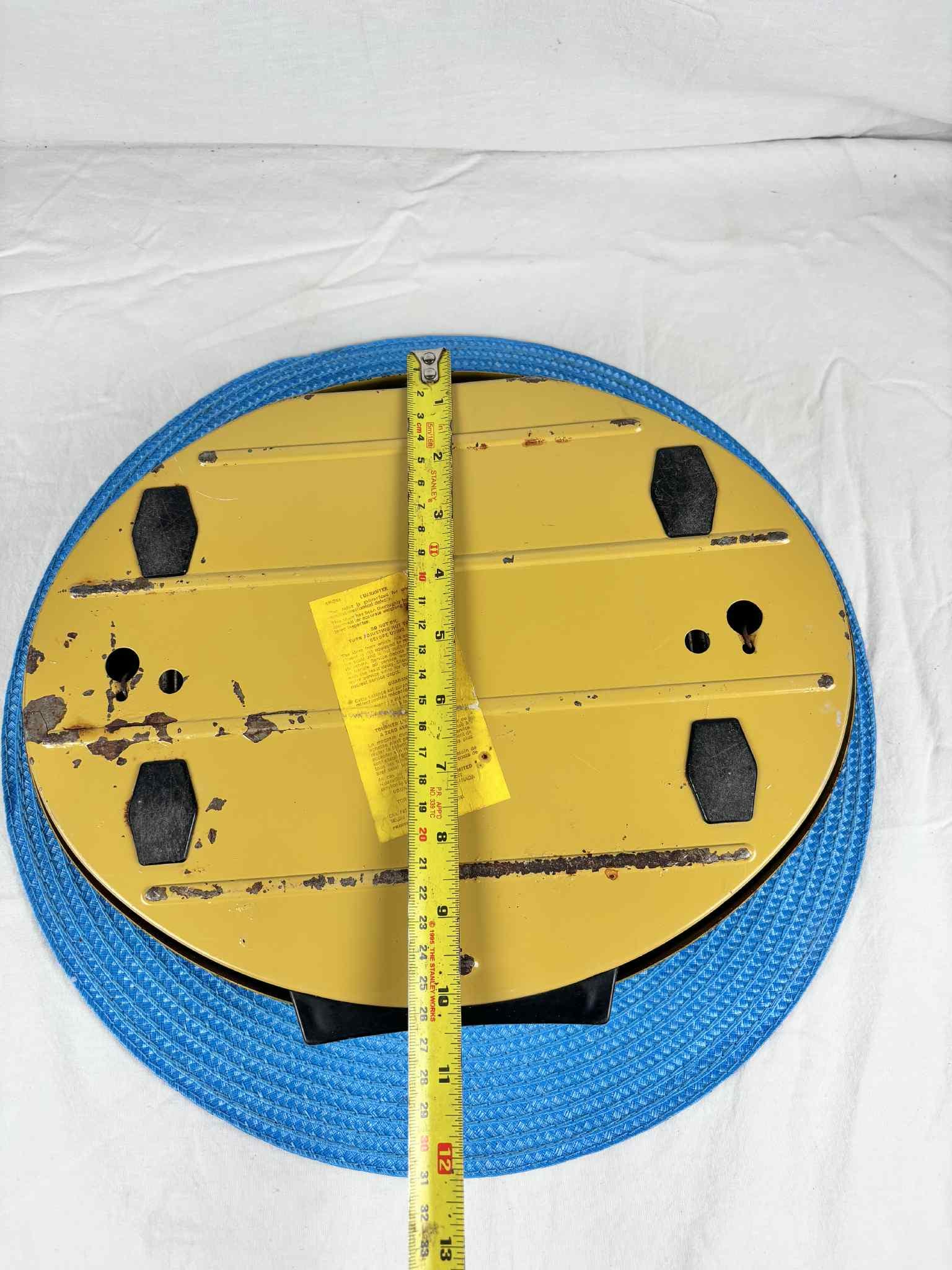 Vintage Counselor Bathroom Scale 1950s Yellow Embossed Vinyl Top