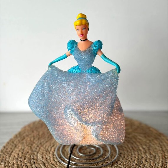 Vintage Disney Cinderella Night Light, Light-up Princess Figurine