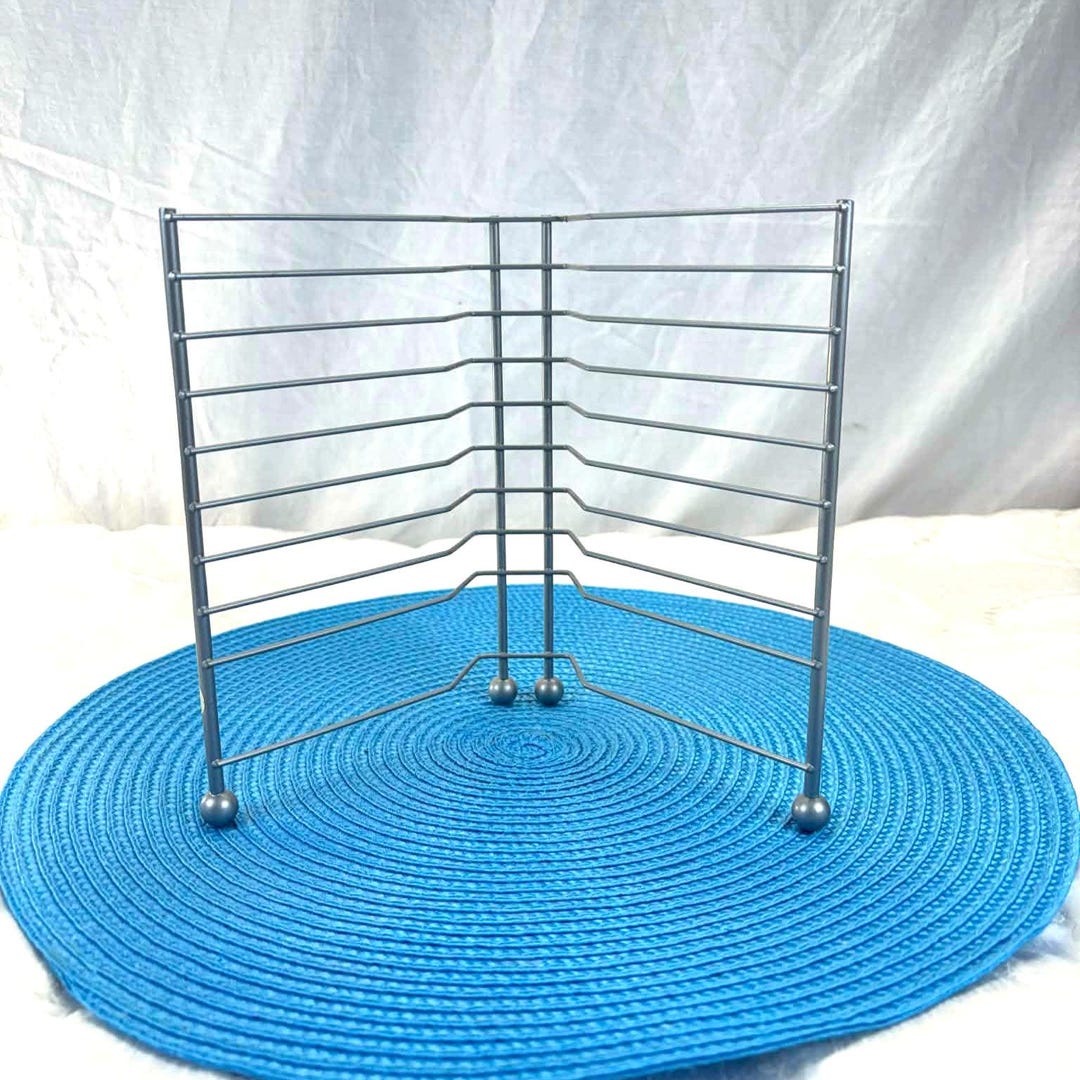 Retro Dvd Rack Vintage Gray Metal DVD Rack for 10 Dvds/cds, Minimalist Media Storage ...