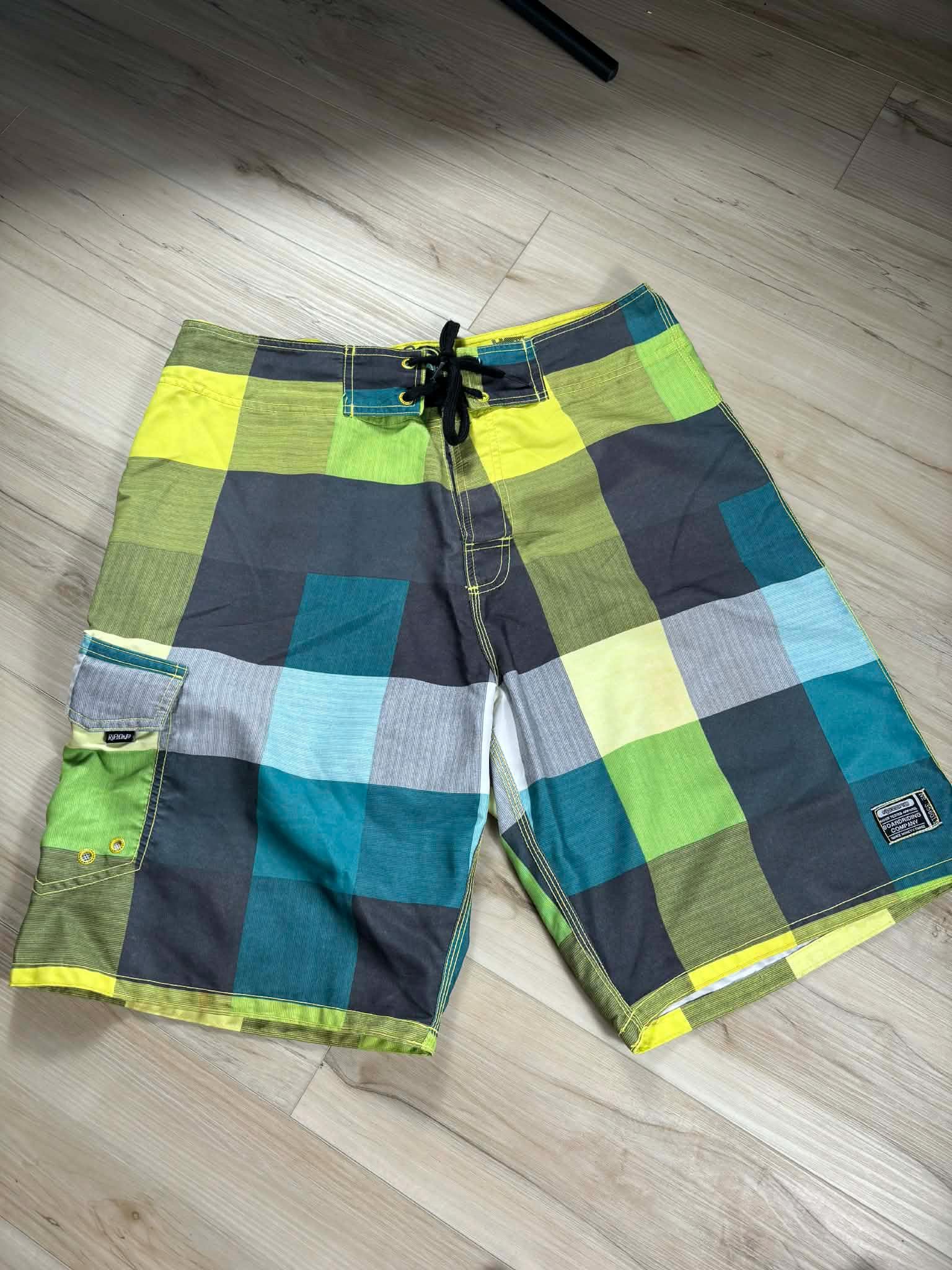 Ripzone Men's Surf Shorts, Size 34, Boardshort in Green, Yellow