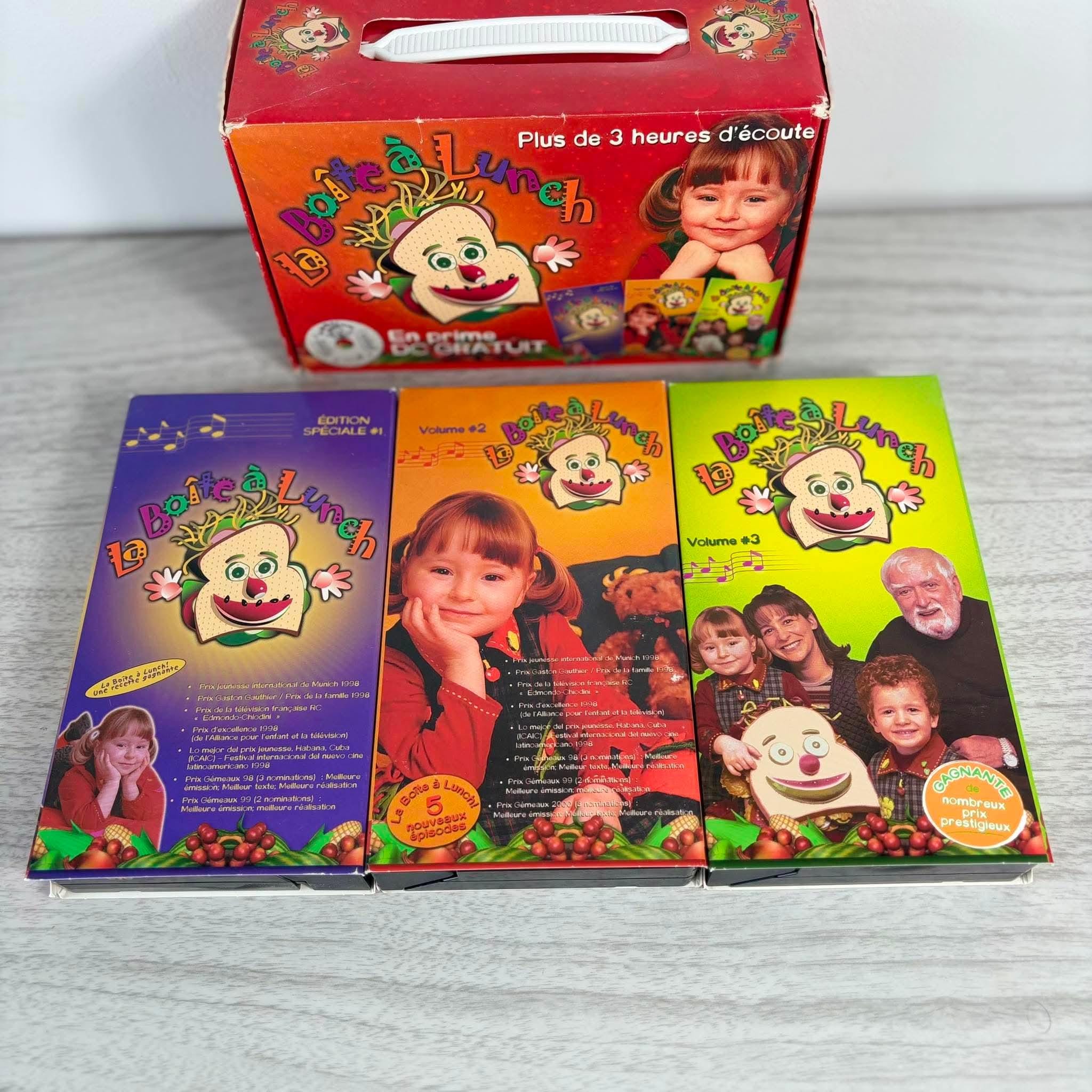 Vintage VHS Box Set of Radio Canada's La Boîte à Lunch With 3