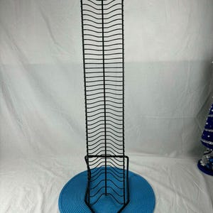 希少 ヴィンテージ l Wire CDラック CDタワー 114cm Vintage Storage Holder Case Tower 20 Disc CD Holder Tower Rack CD