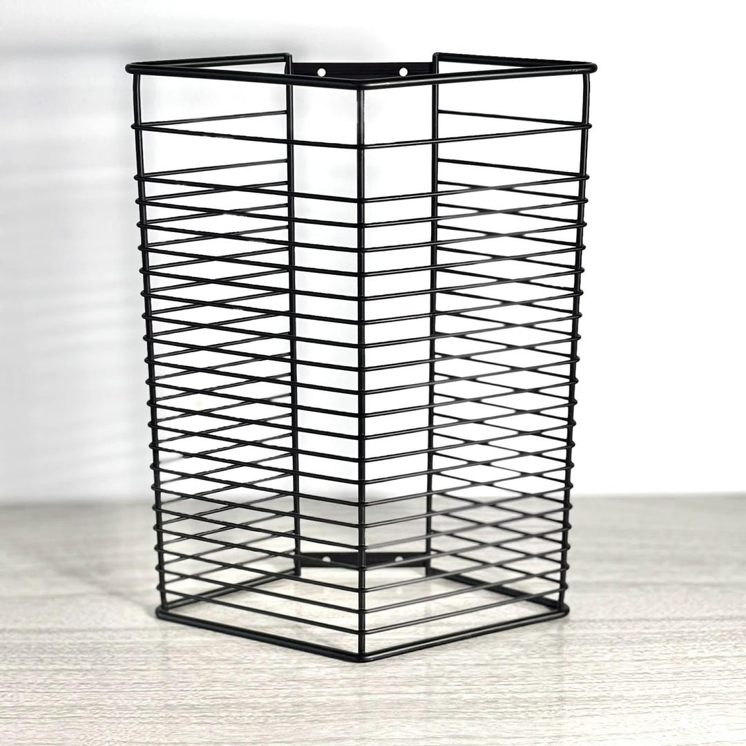 Vintage Black Metal Wall-mounted CD Rack, Compact Storage for 40 Discs ...