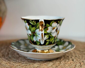 Royal Albert Flora Series Dogwood Trillium Cup and Saucer in Fine