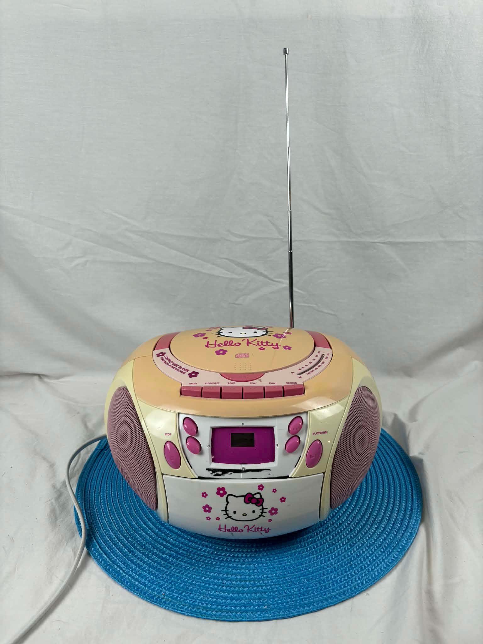 Hello Kitty KT2028A CD Boombox AM FM Portable Cassette Radio