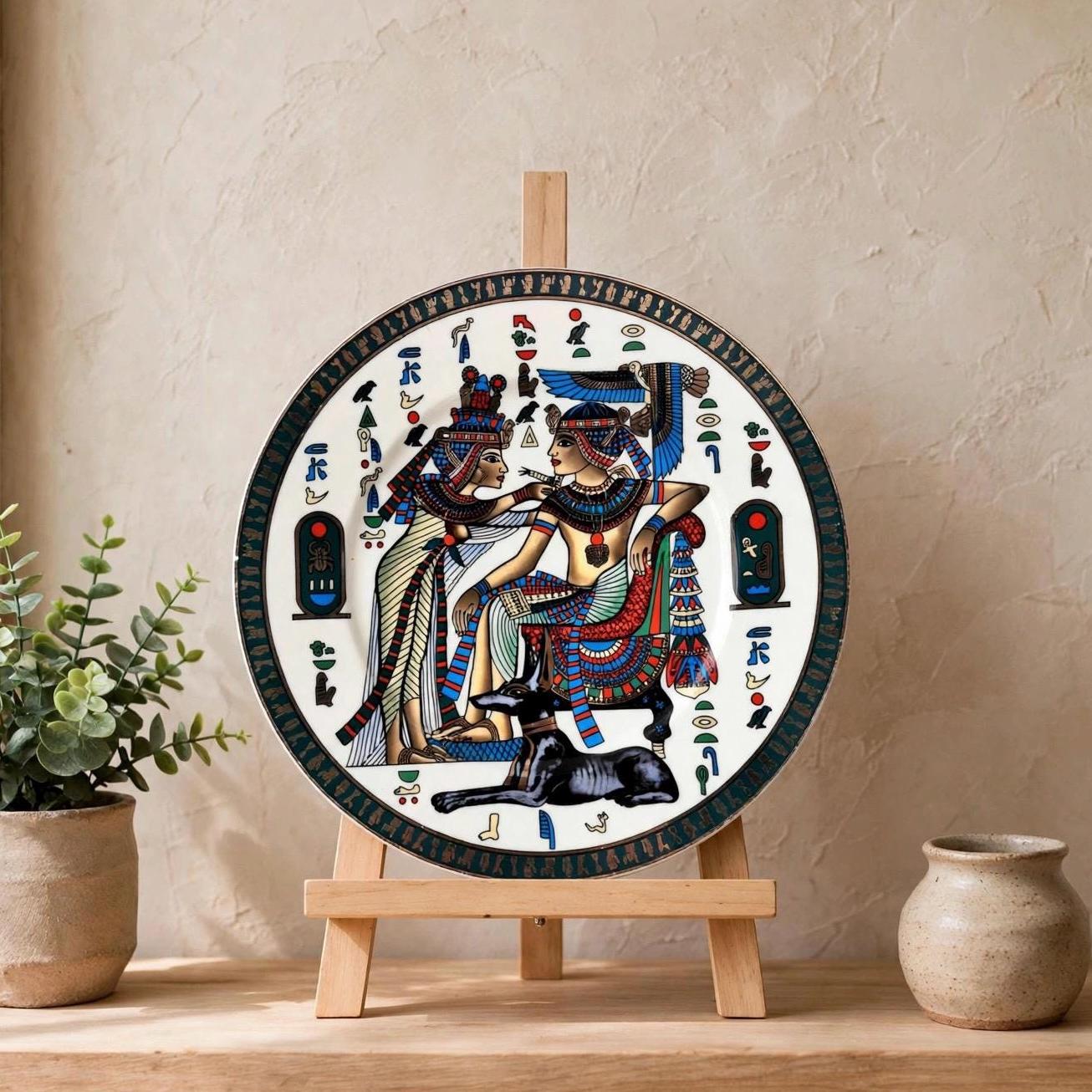 Fathi Mahmoud Egyptian Limoges Decorative Plate, Signed 11