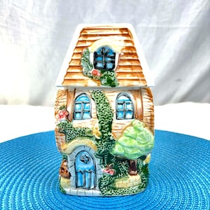 Pot à biscuits maison champêtre jarre biscuits céramique cottage vintage décoration cuisine jar cookies