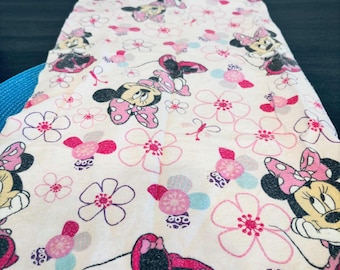 Vintage Disney Baby Minnie Mouse Pink Floral Blanket Baby Girl Soft Plush Security Lovey Comforter Authentic Disney Nursery