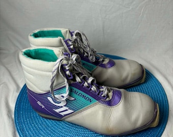 Salomon SNS Profil 51 SR Vintage Mauve and Turquoise Cross-country