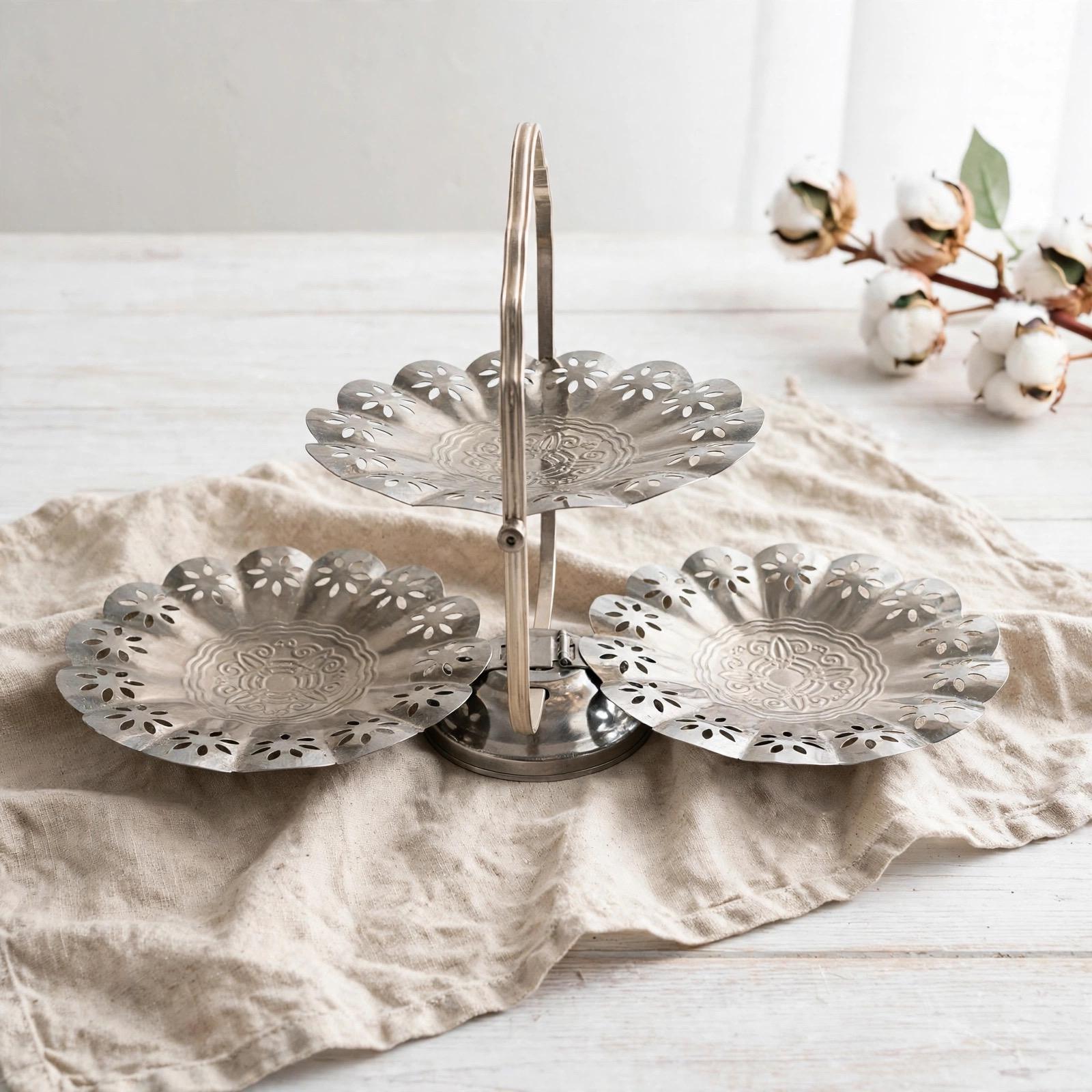 Vintage 3 Tier Serving Tray - Etsy
