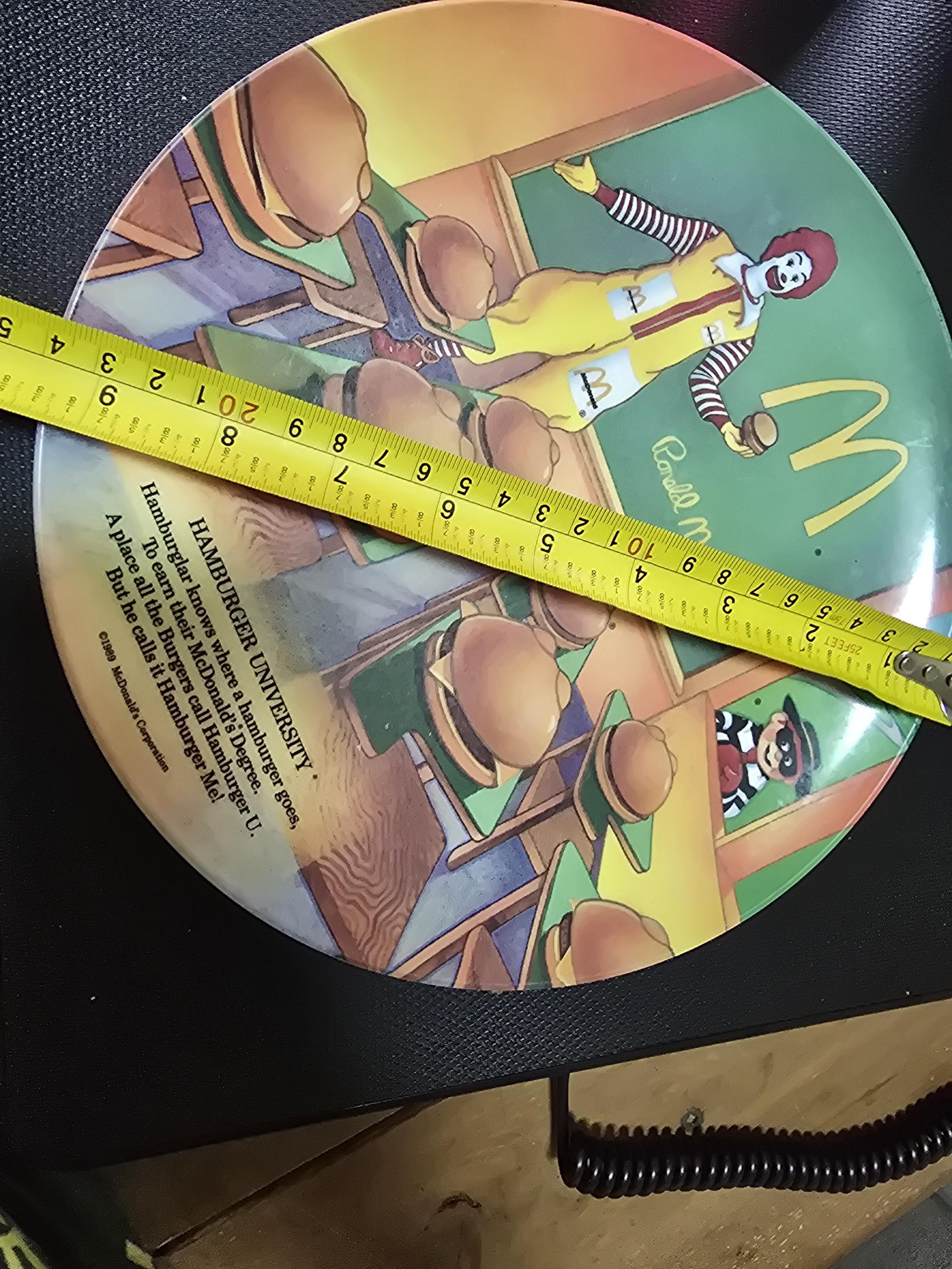 1990 Mcdonald's Souvenir Plate, Hamburger University, Featuring