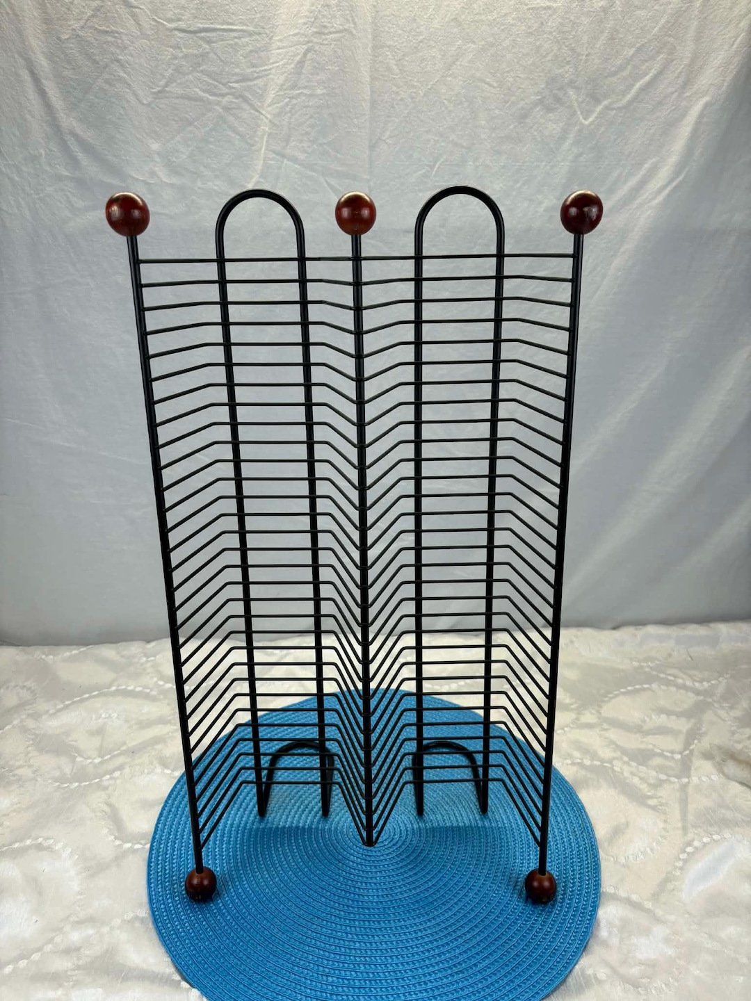 Vintage Metal CD Rack for 60 Discs, Retro Music Storage Stand ...