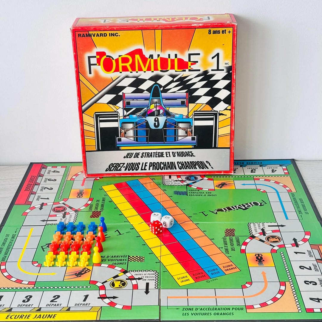 Vintage Formula 1 Board Game by Ramivard Inc., Complete Strategy Game ...