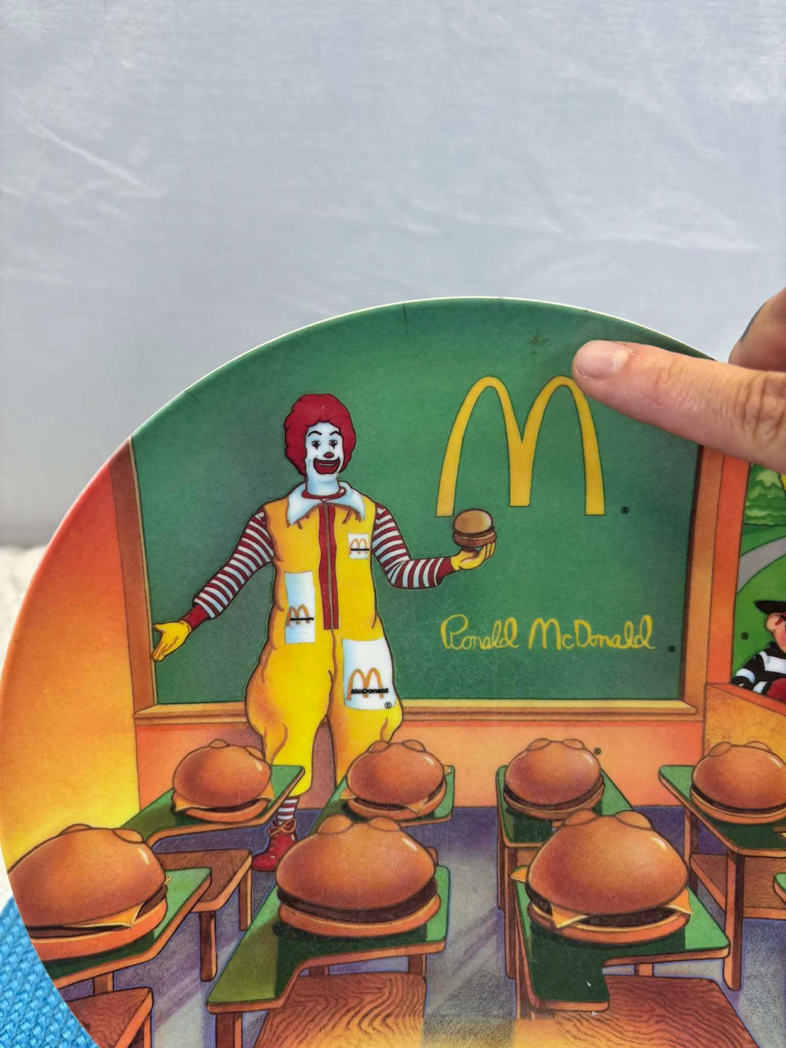 1990 Mcdonald's Souvenir Plate, Hamburger University, Featuring