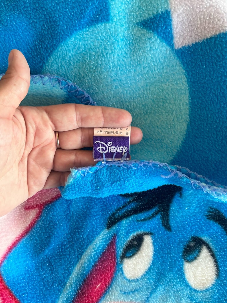 Labelling A Problem Disney Winnie the Pooh Fleece Blanket – Piglet Tigger Eeyore Blue ...