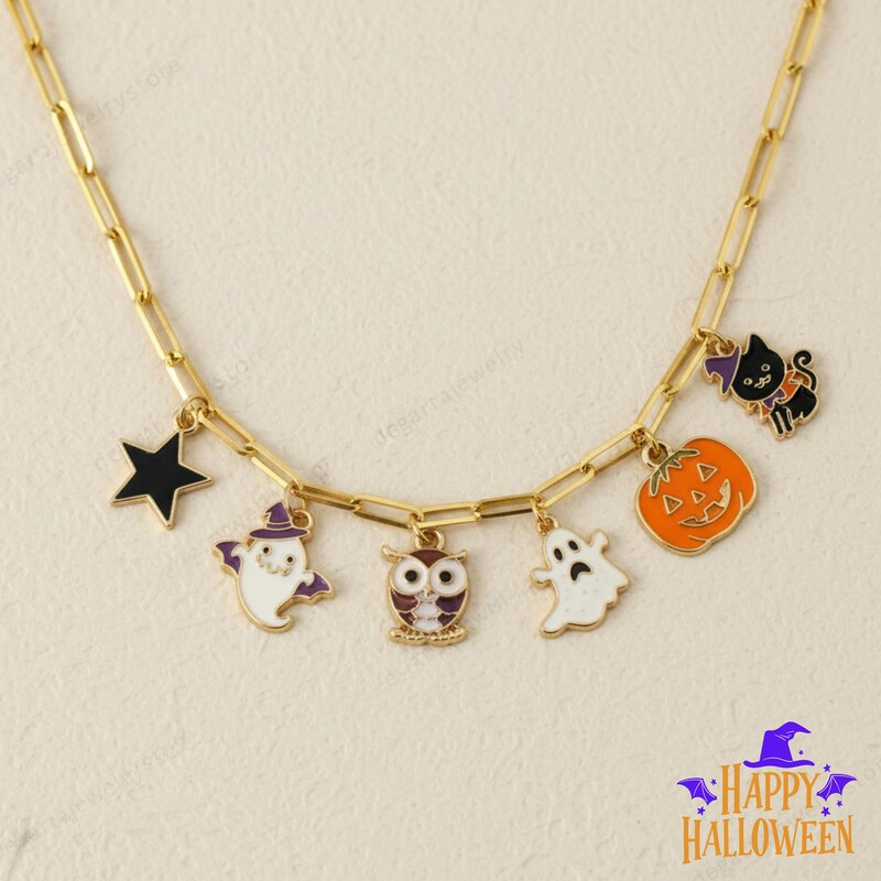Ghost Halloween Costume Accessories Jewelry Long Necklace
