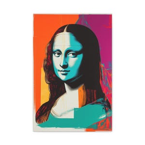 Pop art, Mona Lisa, Canvas Art Print - Modern Home Decor, Wall Art for Living Room, Unique Gift Idea, Pop Art Mona Lisa, Vibrant Artwork
