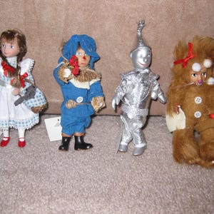 Wizard of Oz 5-Inch Dolls: Dorothy, Scarecrow, Tin Man and Cowardly Lion