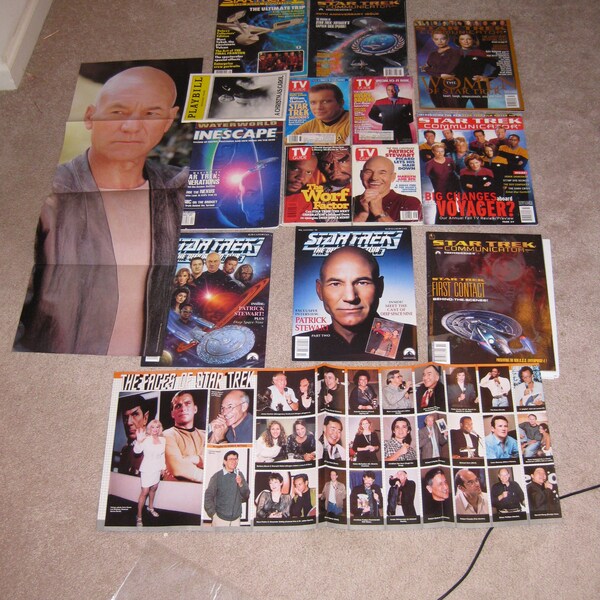 Lot of Vintage Star Trek TOS, TNG, DS9, Voyager, Movies Magazines and Posters