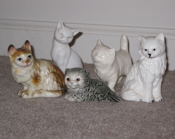 Lot of 5 Ceramic Cats - 1 is a Goebel #31116