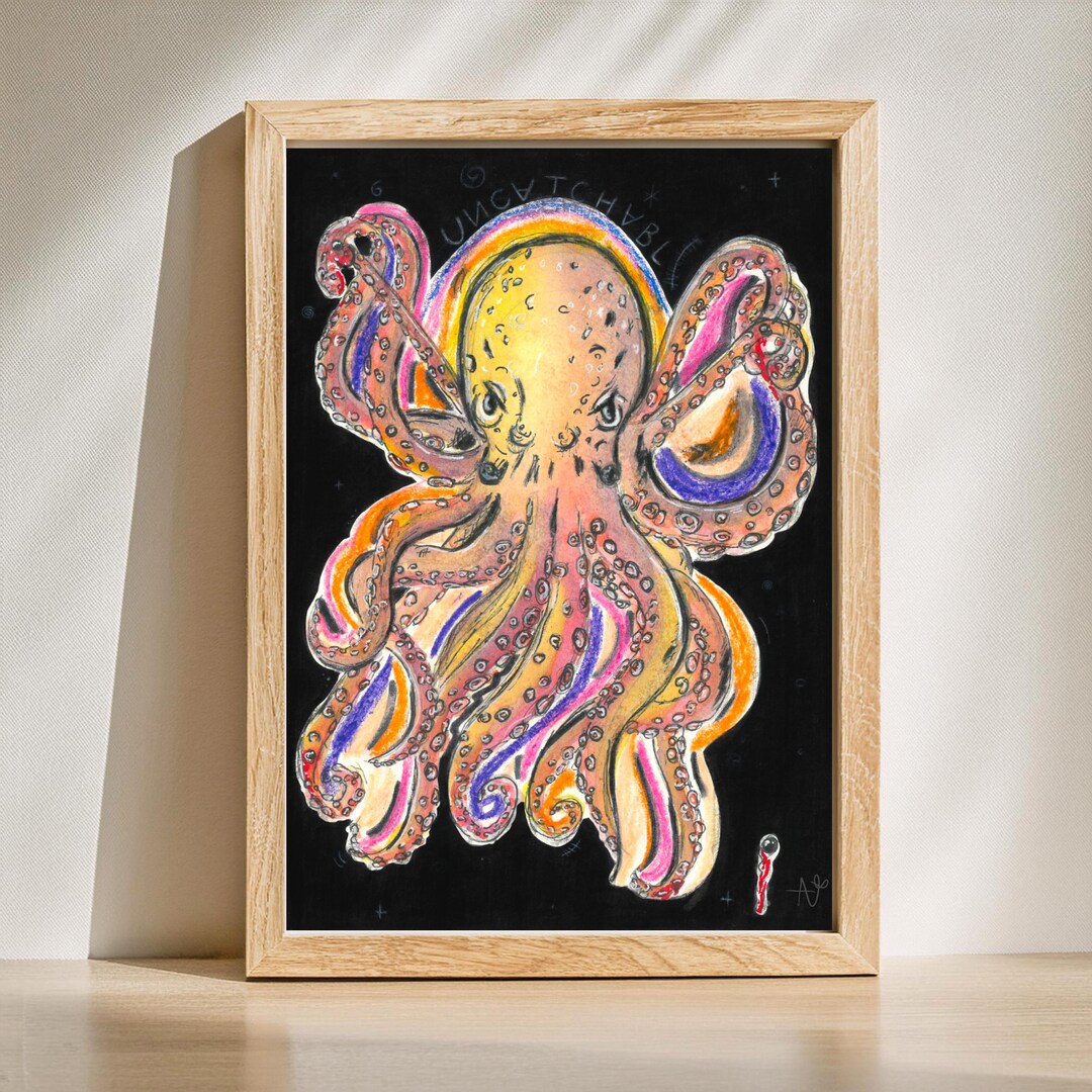 Octopus Totem Art Print | Colorful Ocean Animal Wall Decor | Freedom ...