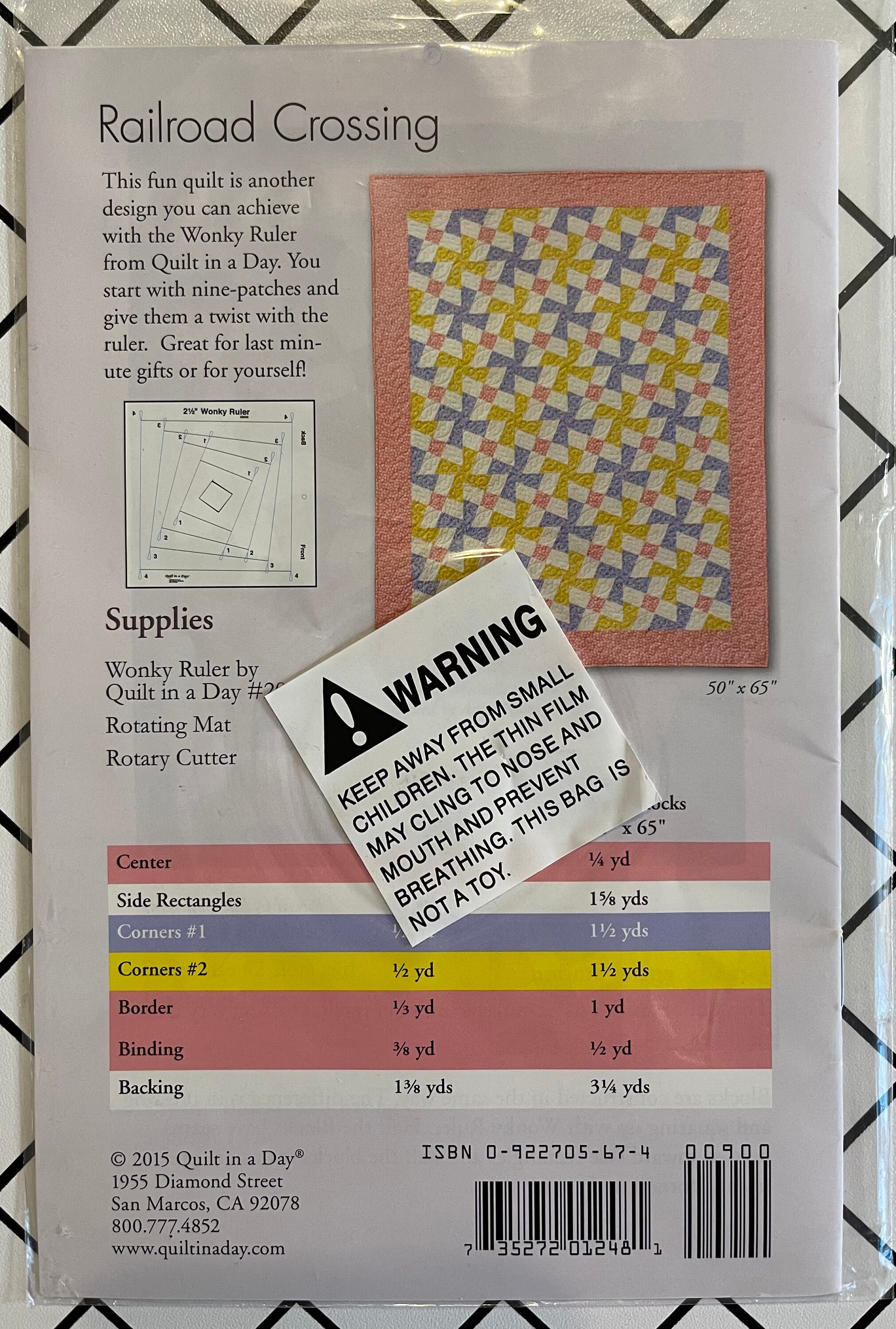 Railroad Crossing Quilt Pattern Etsy