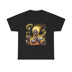 Fire Starter Unisex Tee, Flames Graphic T-Shirt, Pyro Wildfire Shirt, Bonfire Men&#39;s Clothing, Ignition Tee, Hot Flames Apparel