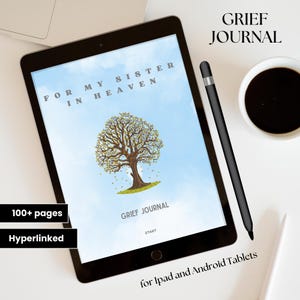 Diario digital de duelo por la pérdida de una hermana, cuaderno forrado con cartas a mi hermana en el cielo, libro conmemorativo para Goodnotes iPad, recuerdo de una hermana