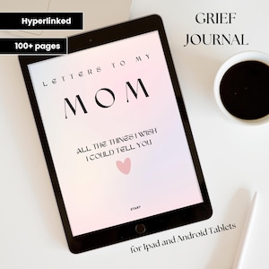 Cartas a mi mamá en el cielo Diario de duelo digital, Cuaderno digital de pérdida de mamá, Cuaderno Goodnotes iPad, Regalo de simpatía conmemorativa de la pérdida de la madre