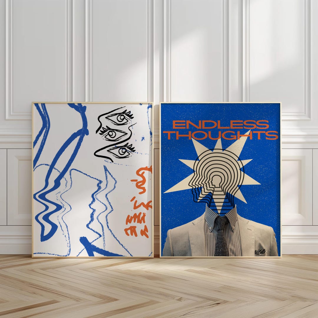 Set of 2 Funky Wall Art,