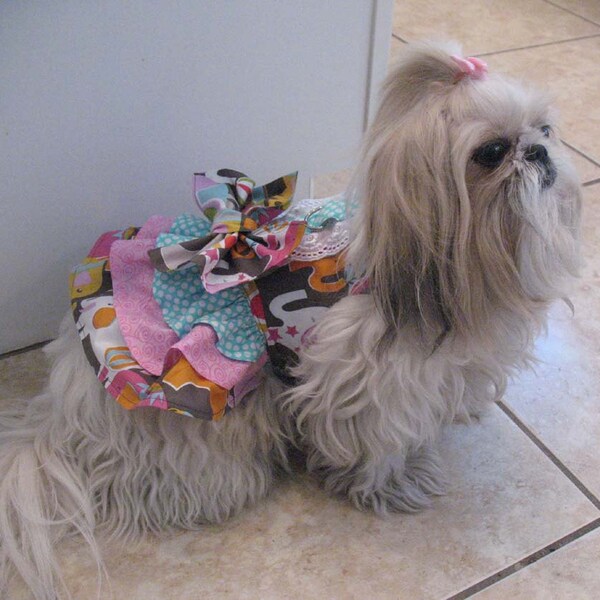 Dog Harness Dress Elephants XS