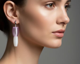 Boucles d'oreilles série translucides  "Othoniel" – Création Unique colorée, Sculpturales Pour Femme,  • bijoux asymétriques