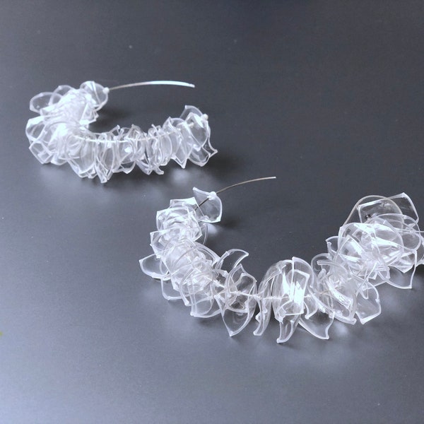 Boucles d’oreilles « océan » en plastique recyclé et métal inoxydable